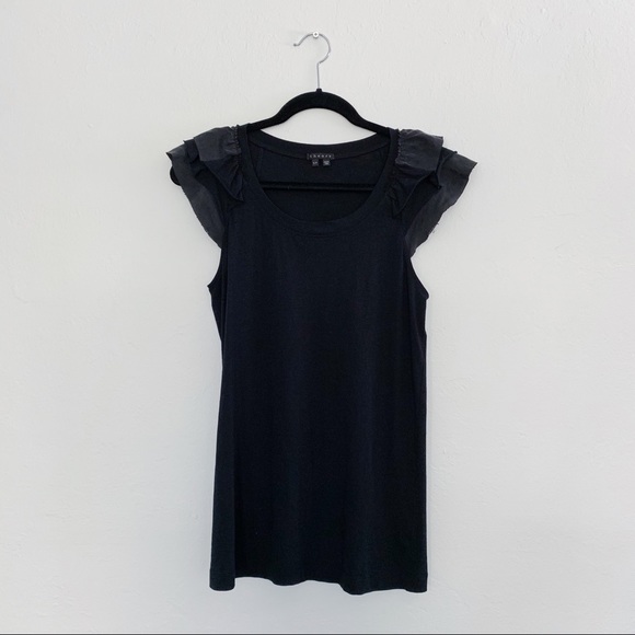 Theory Tops - Theory: Pima Cotton top, Silk Sleeve details